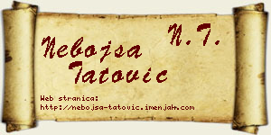 Nebojša Tatović vizit kartica